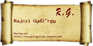 Rajczi György névjegykártya