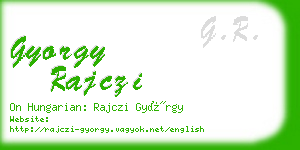 gyorgy rajczi business card